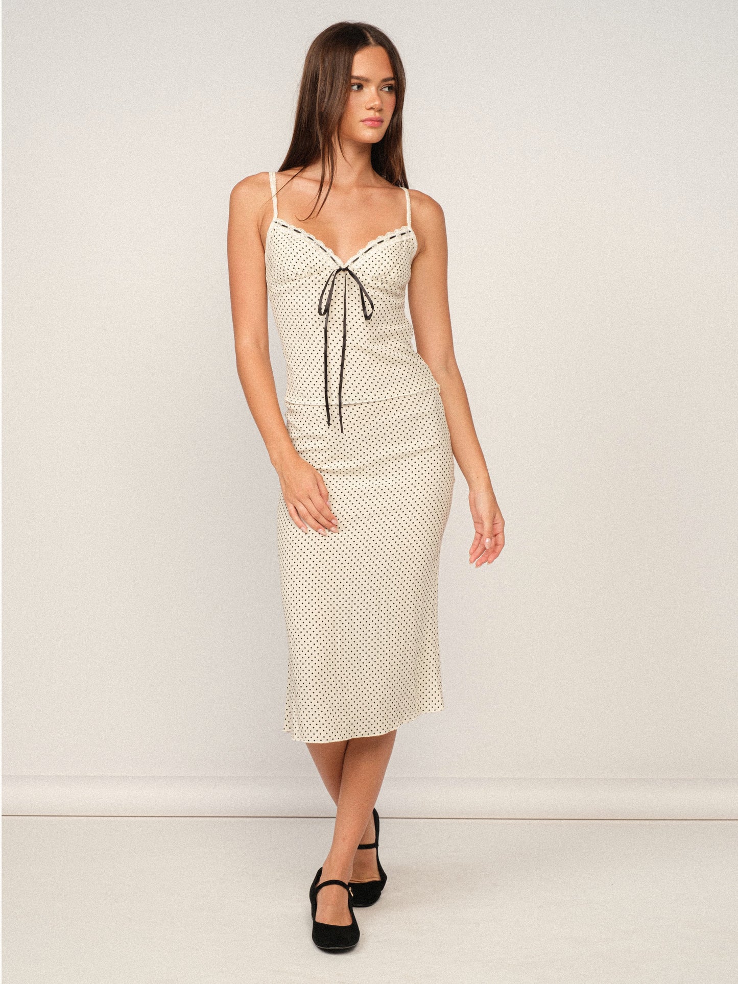 Miu Mini Dot Woven Skirt