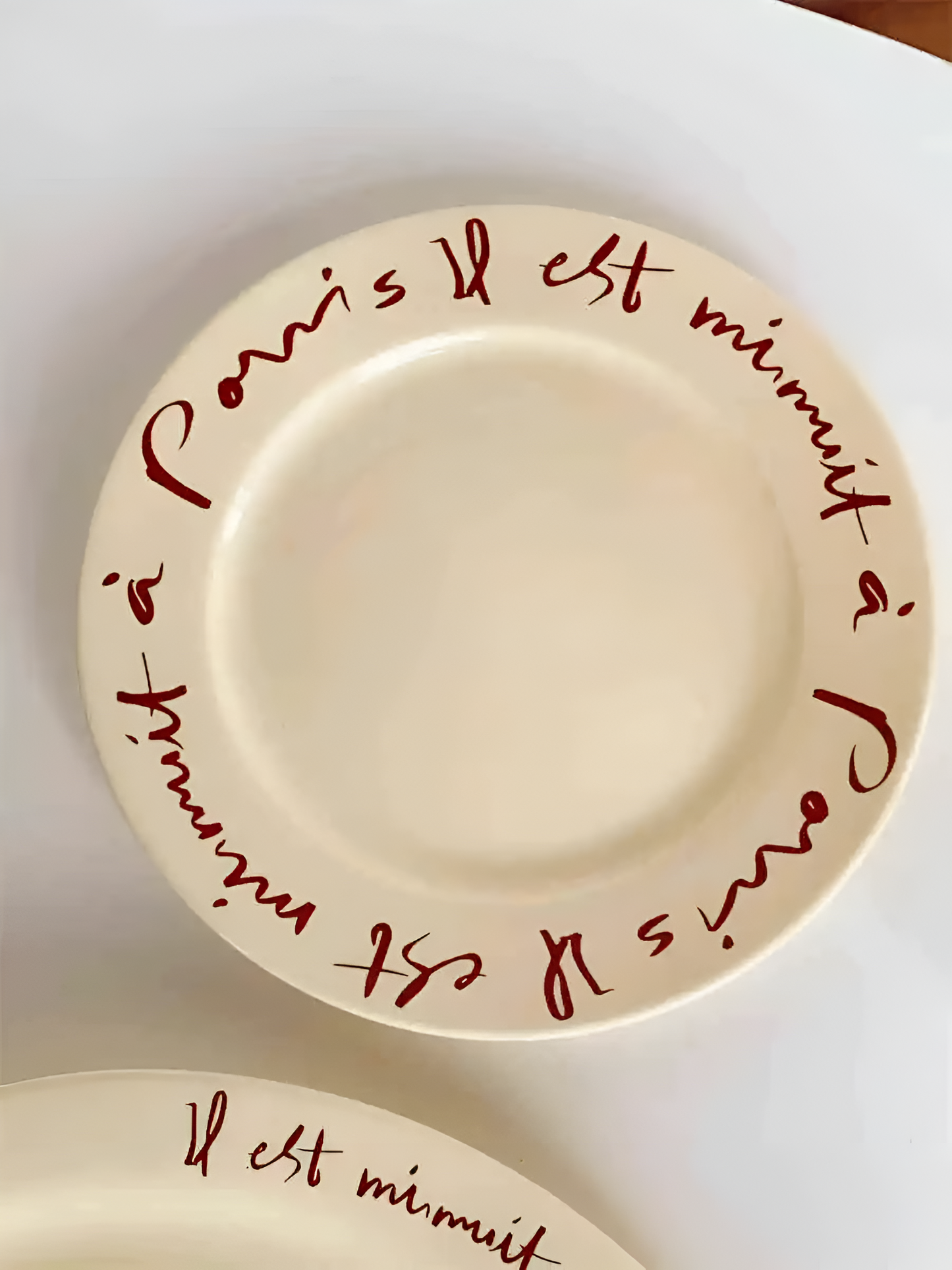 Donna Handwriting Letter Ceramic Plate Combo