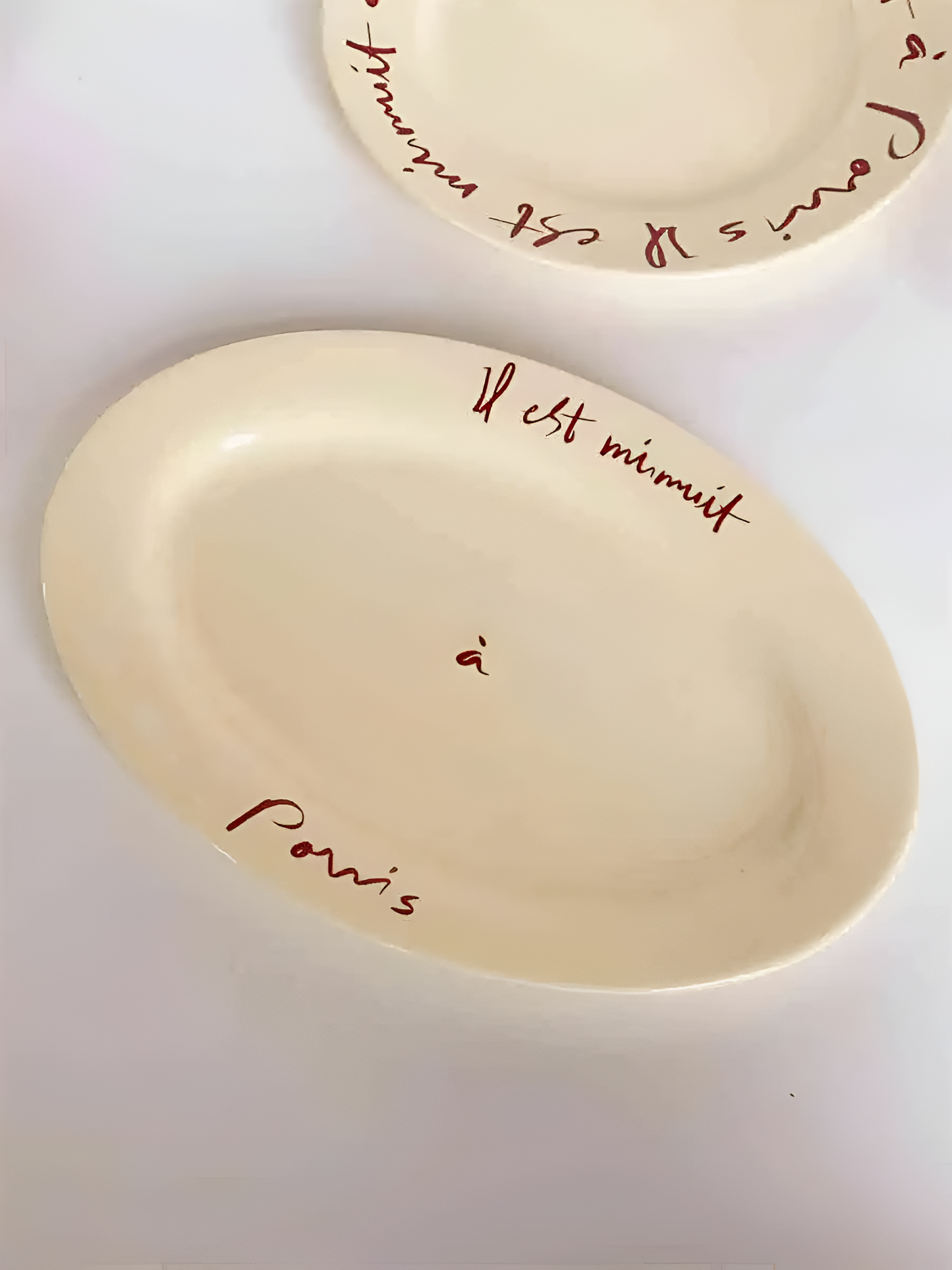 Donna Handwriting Letter Ceramic Plate Combo