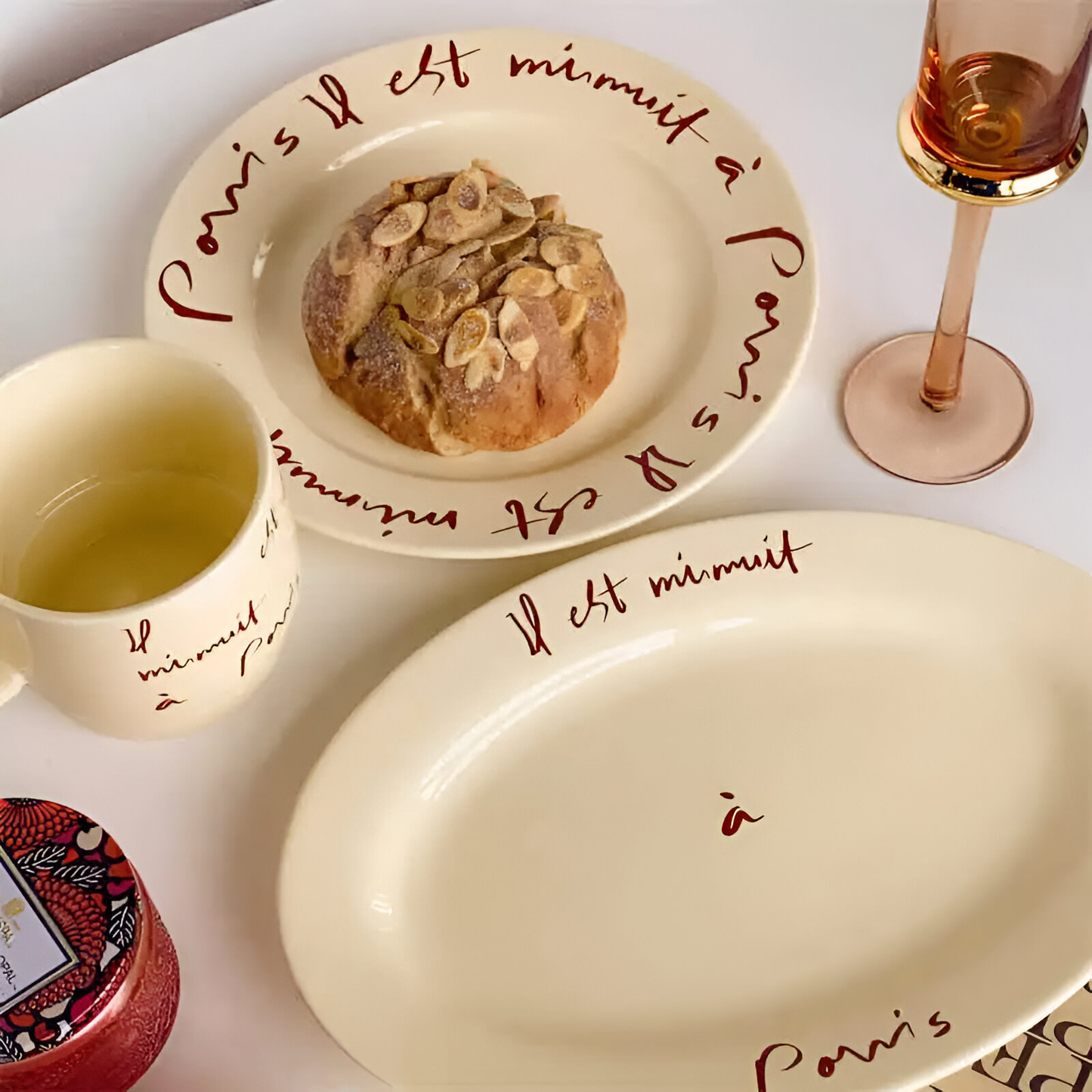 Donna Handwriting Letter Ceramic Plate Combo