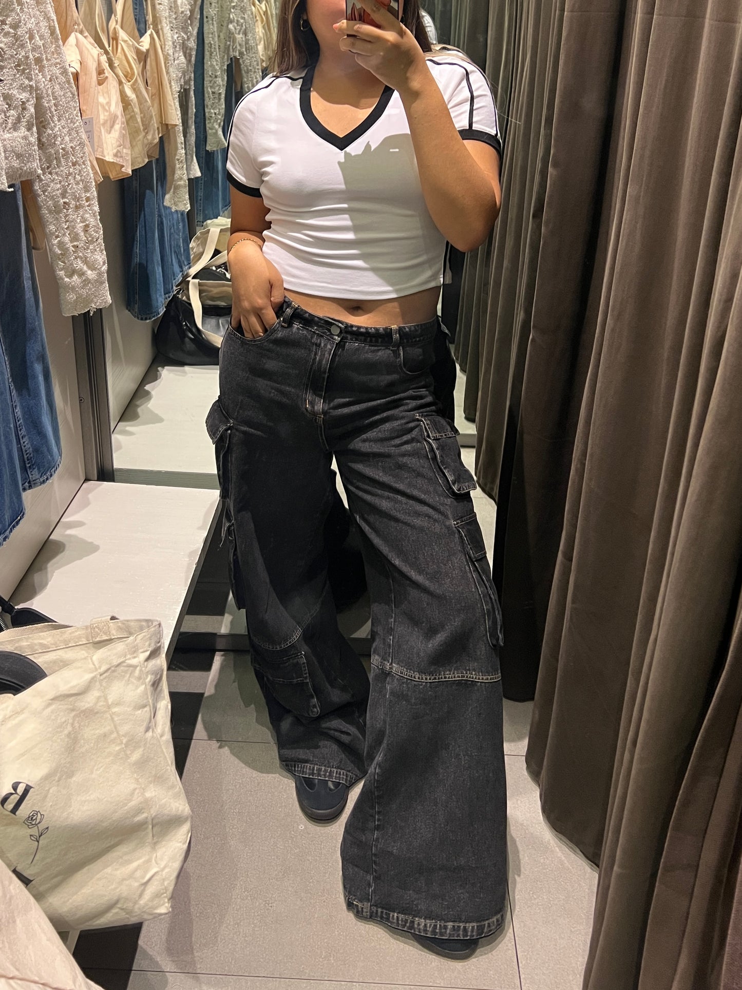 Jessi Low Waist Cargo Jeans