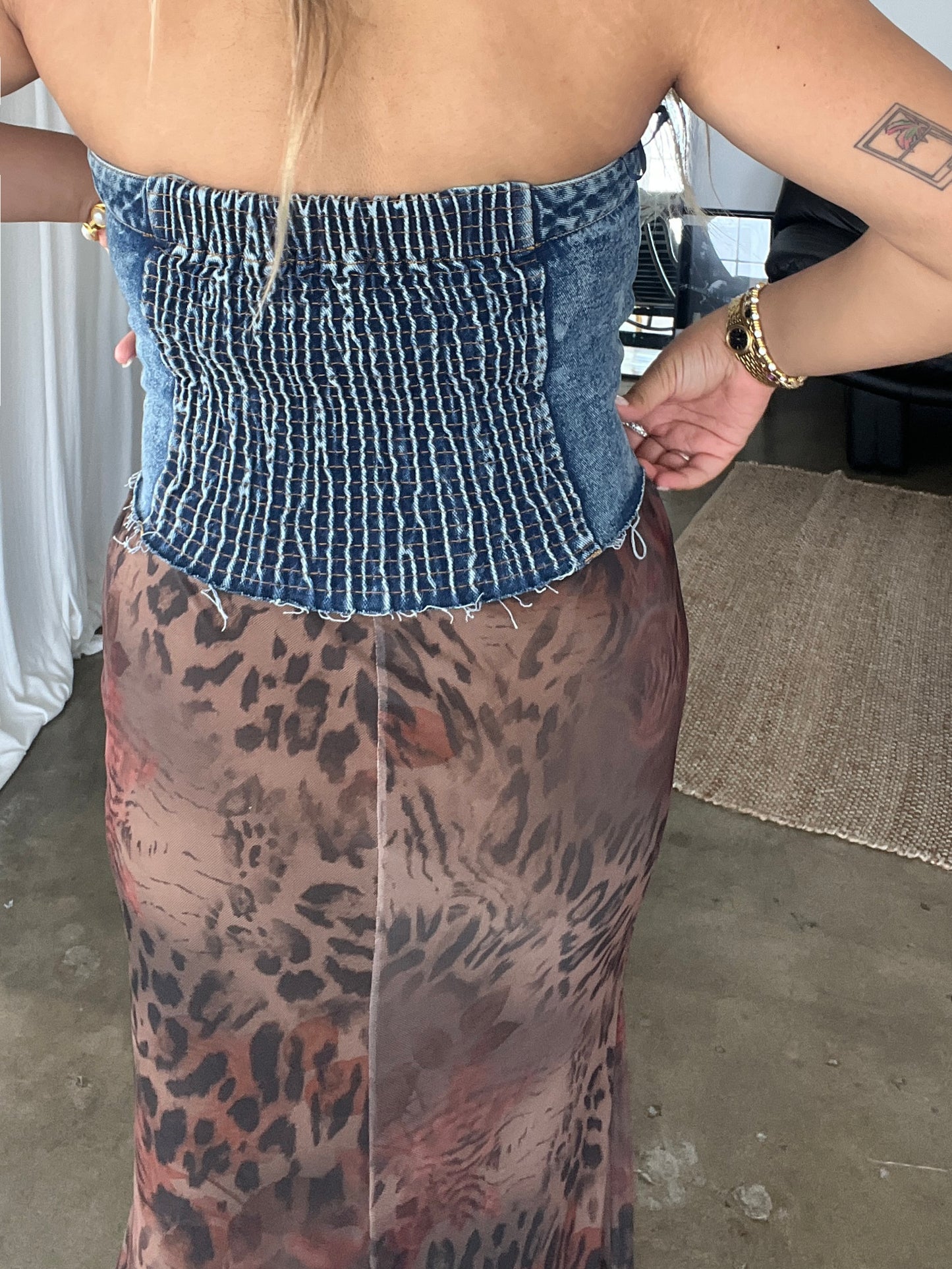 Jacqueline Denim Corset Top