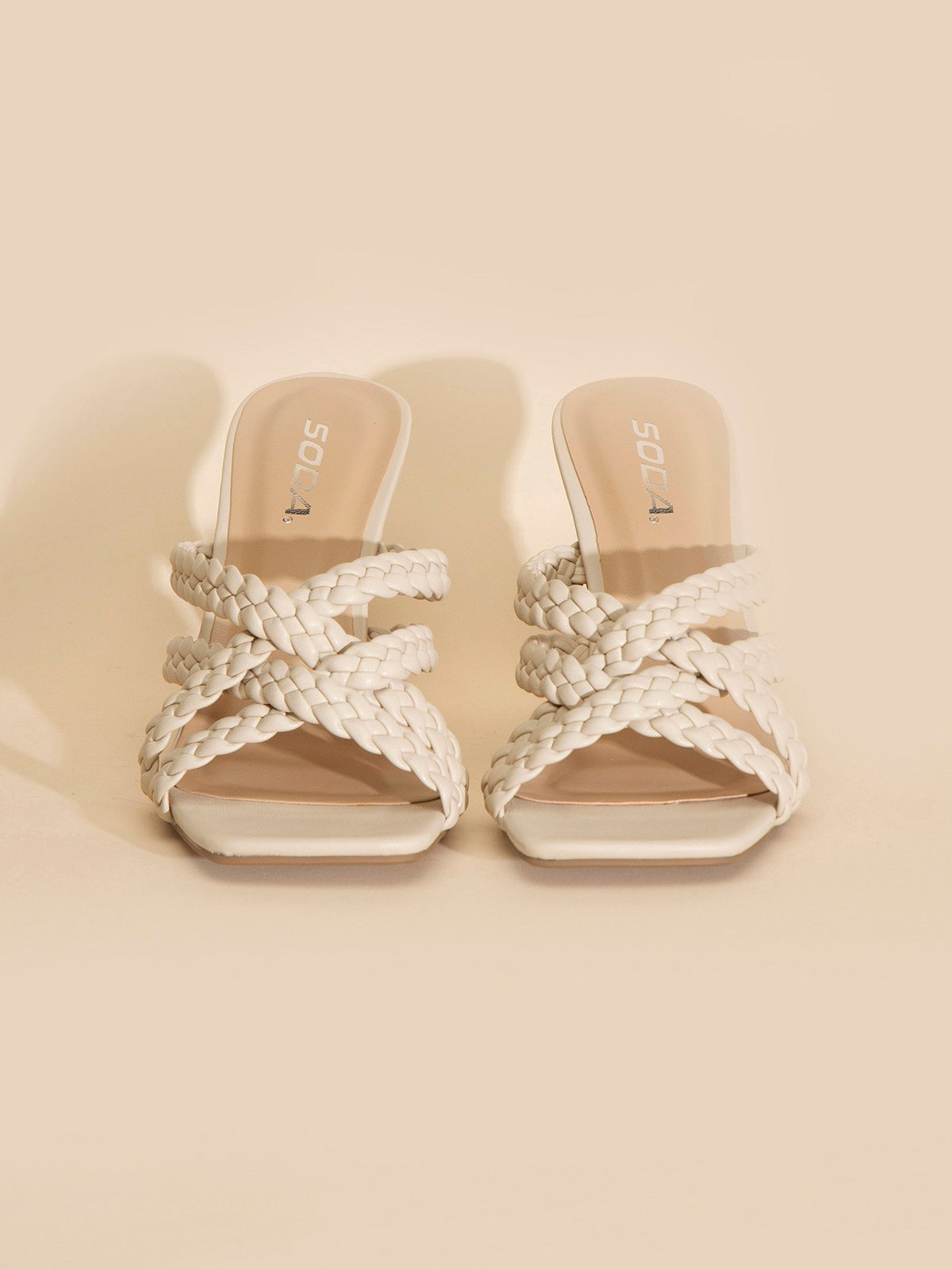 Kellan Double Cross Braided Heels