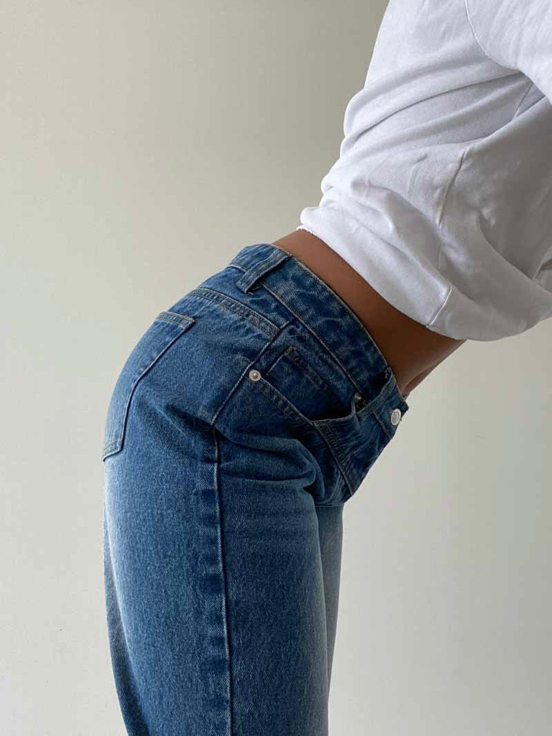 Luna low rise straight jeans