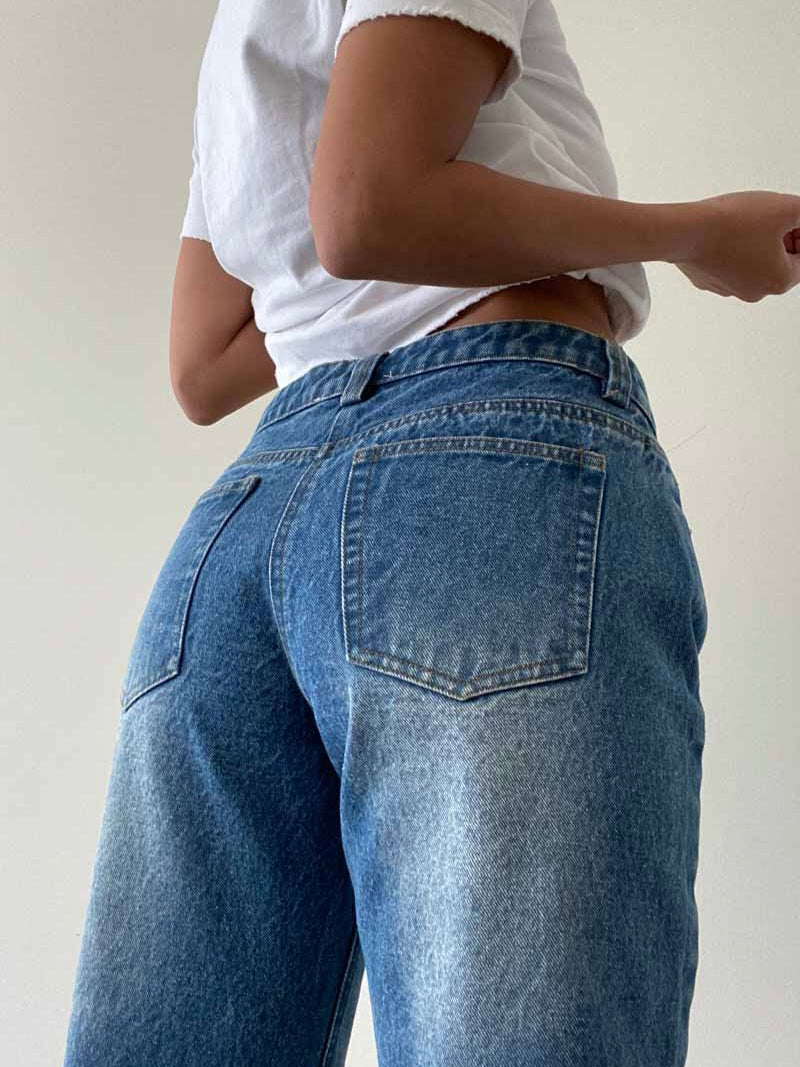 Luna low rise straight jeans