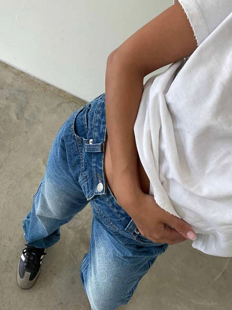 Luna low rise straight jeans