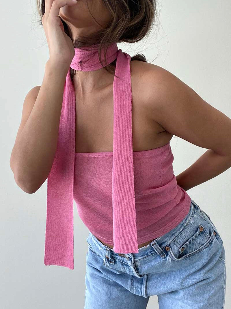Rose scarf sweater