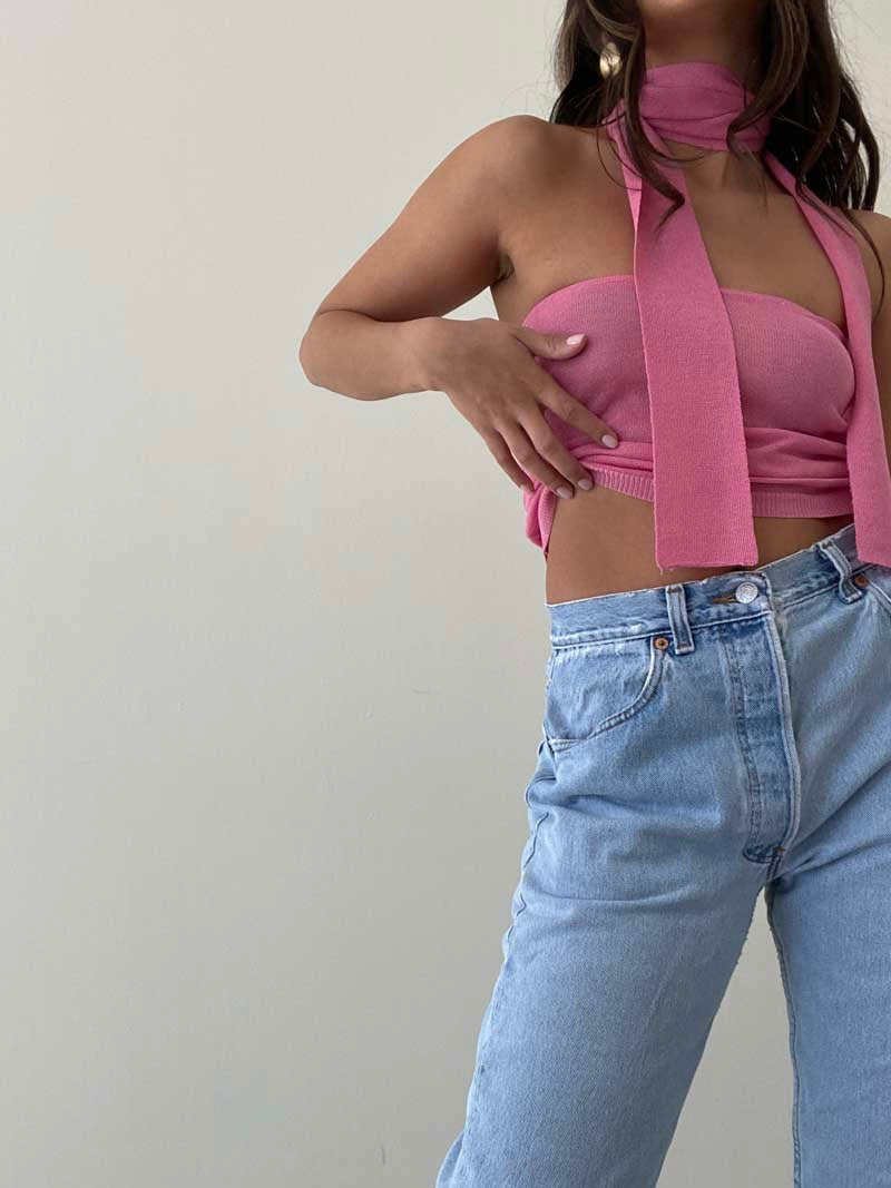 Rose scarf sweater