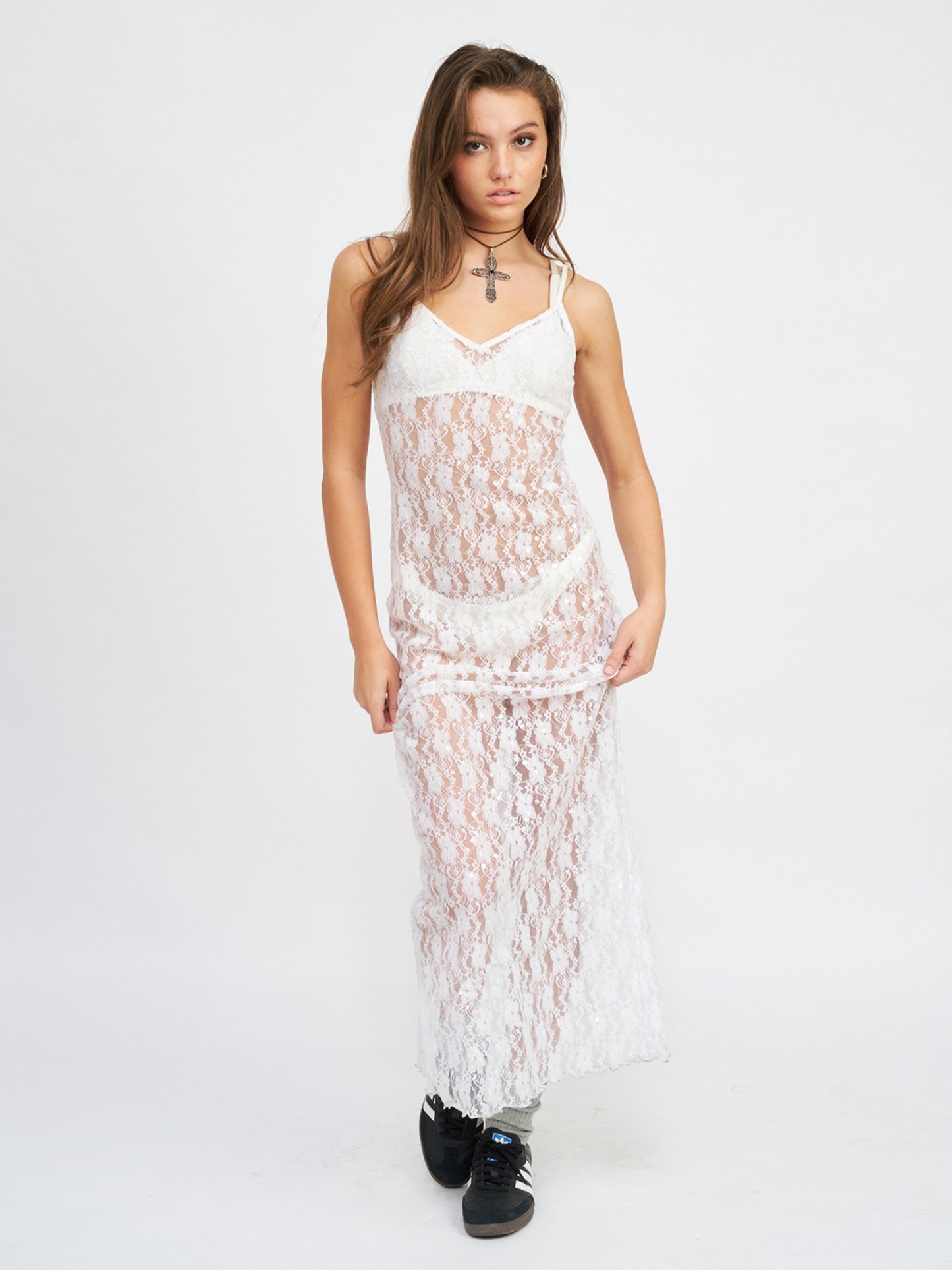 Denis sheer sequin dress