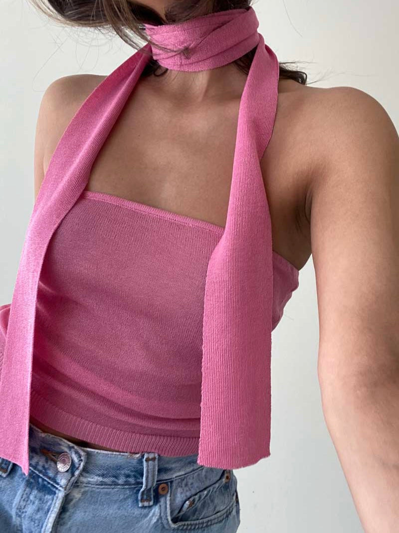 Rose scarf sweater