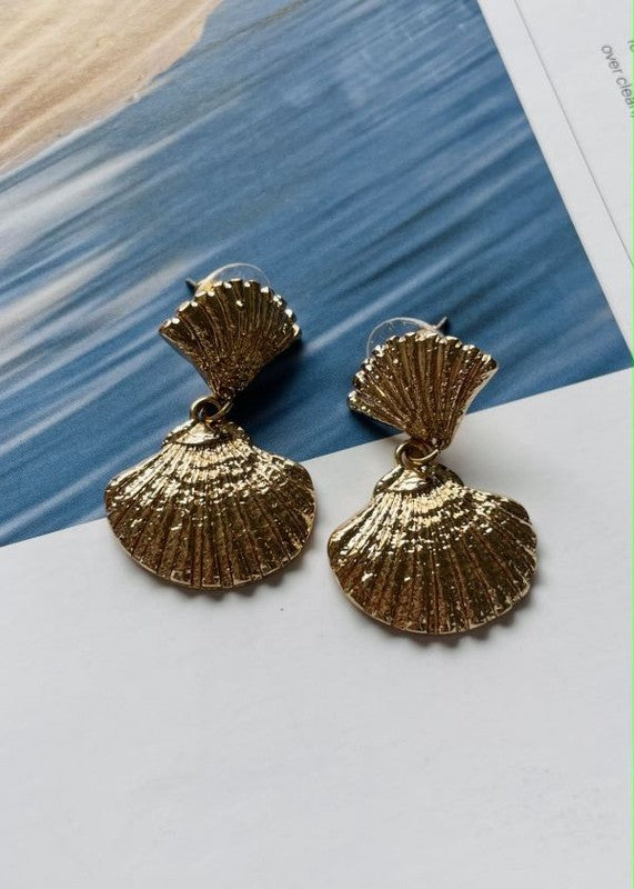 Vintage Style Seashell Drop Earring
