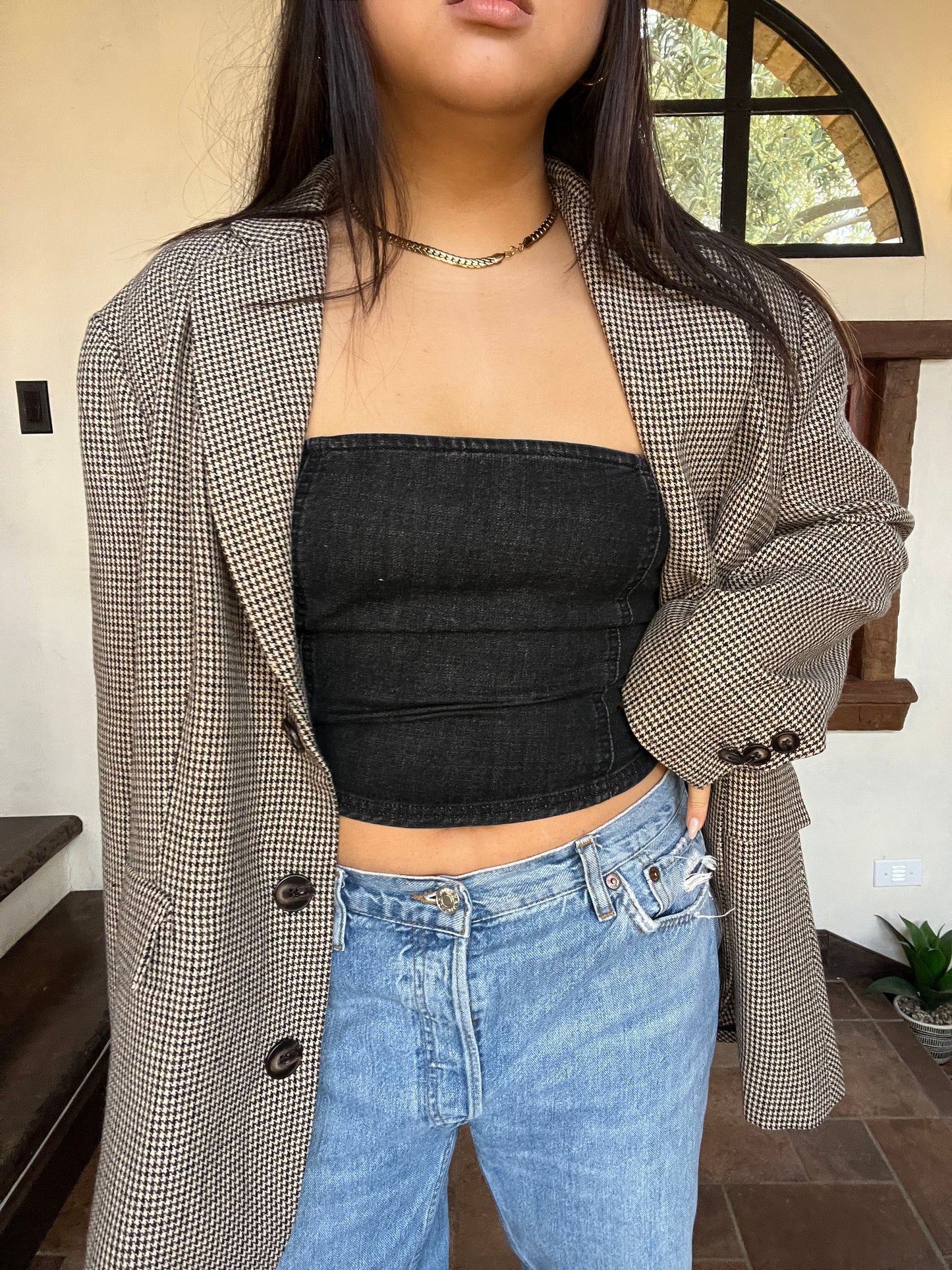 Avenue denim tube top