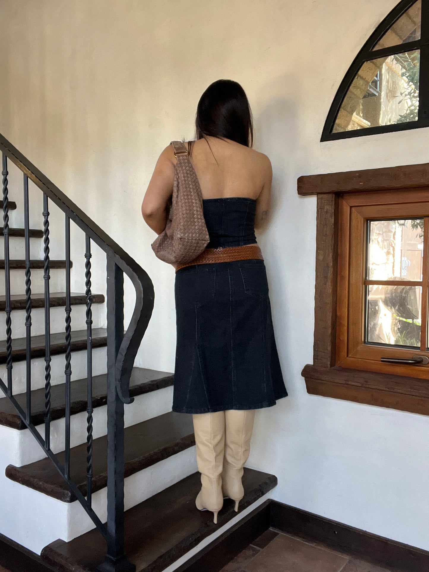 Avenue denim tube top