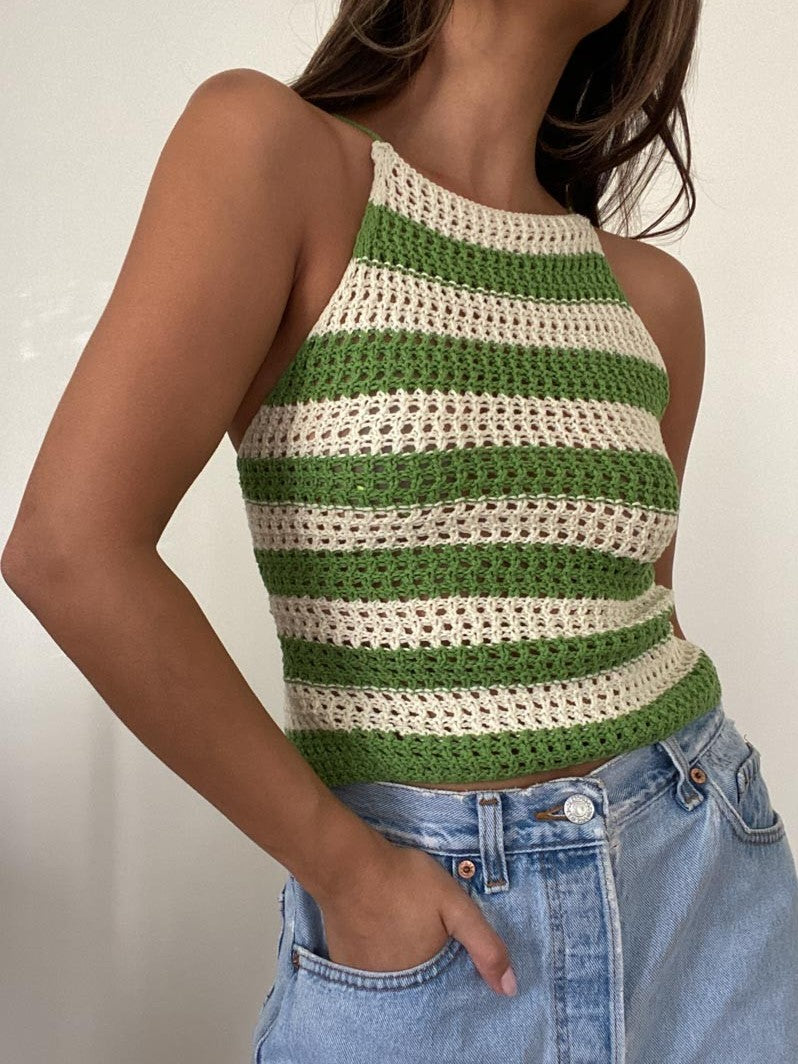 Laylow Crochet Stripe Top