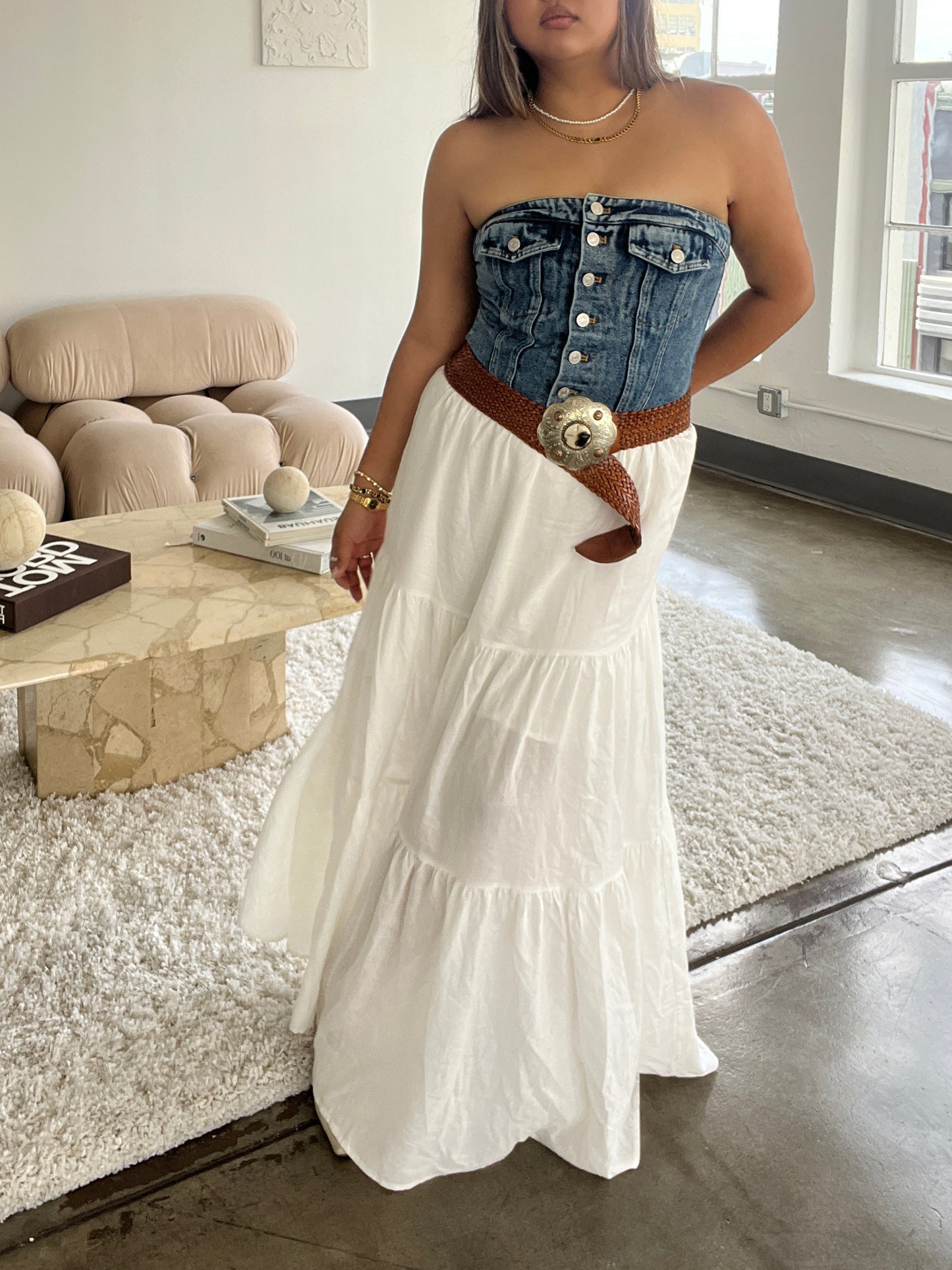 Alicia Tiered Long Skirt