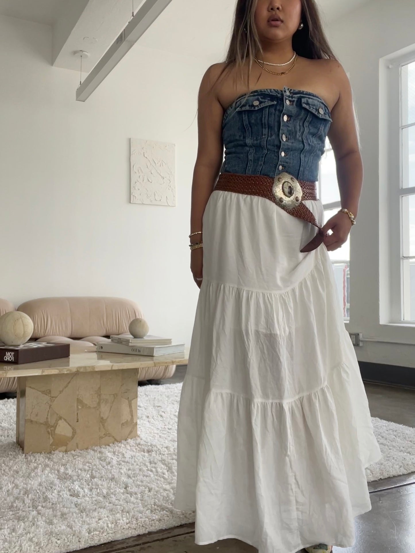 Alicia Tiered Long Skirt