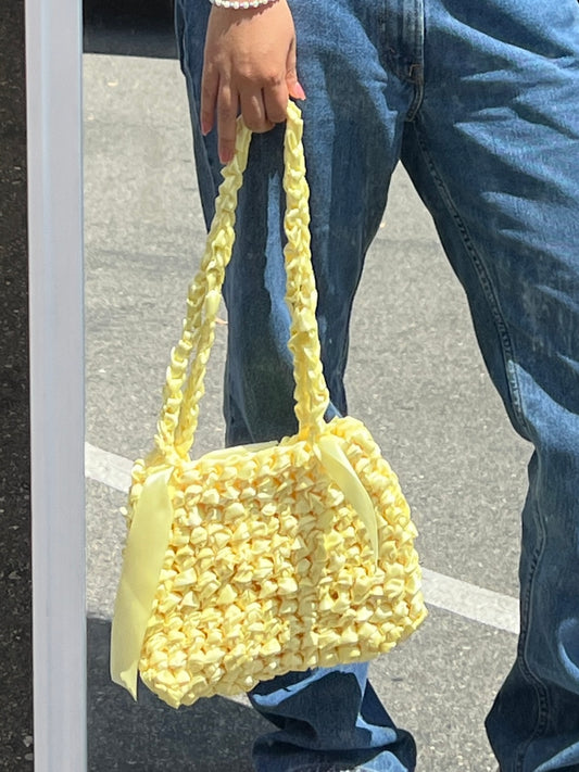 Satin crochet regular bag